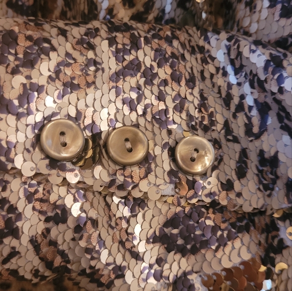 Berek NWT sequin leopard print blazer jacket - Picture 5 of 7